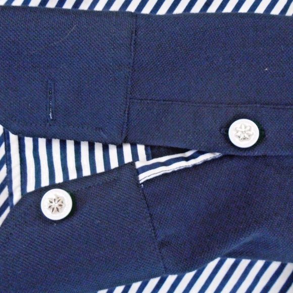 Women's Large M,D.Y  Blue Striped   Blouse - Picture 7 of 7